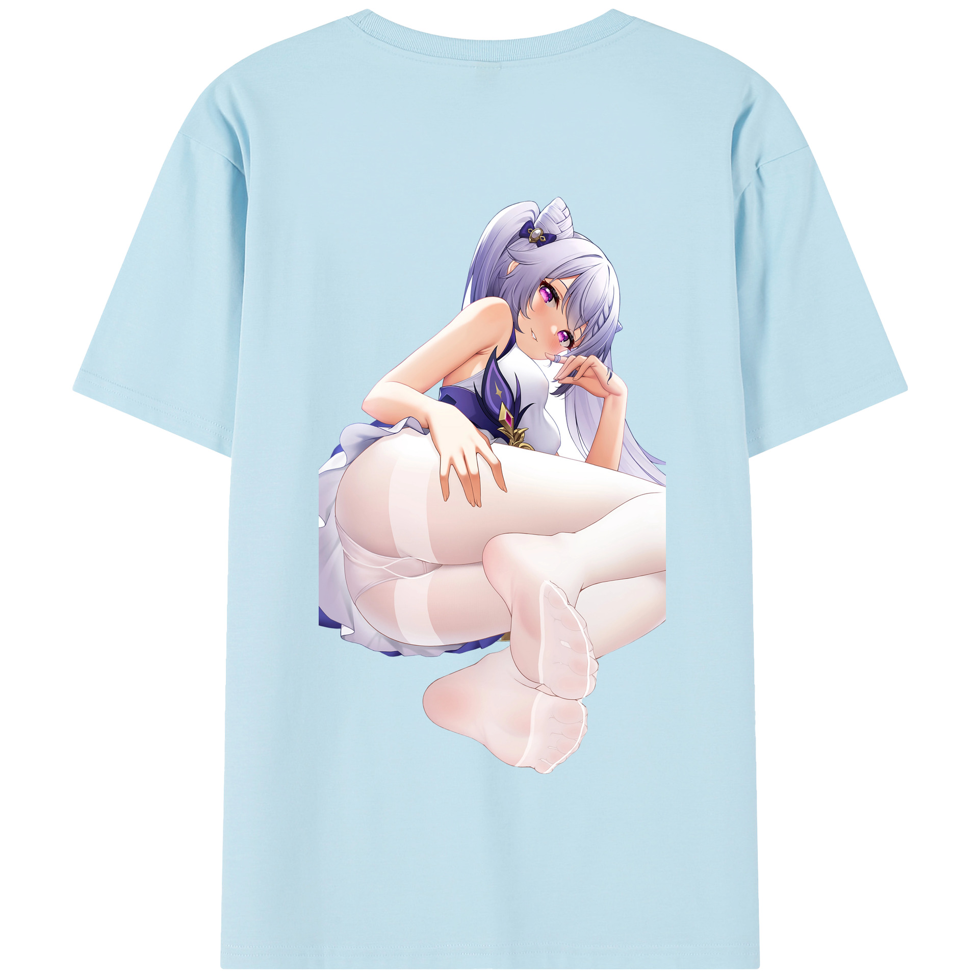 げんし神 刻晴 こくせい genshin Kokusei 綿100％半袖Tシャツ（背面プリント）